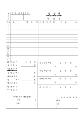 신청서